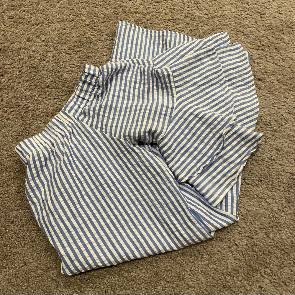 Blue and White Striped Dress